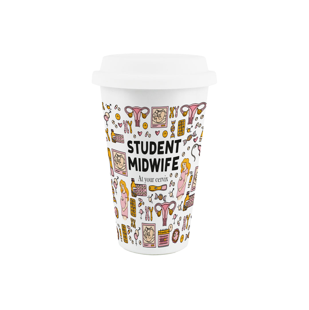 Purely Home Student Midwife Ceramic Travel Mug