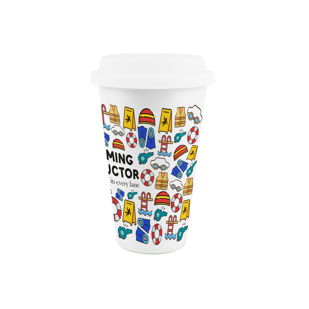 Purely Home Swimming Instructor Ceramic Travel Mug