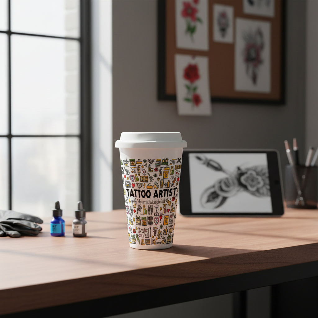 Purely Home Tattoo Artist Ceramic Travel Mug