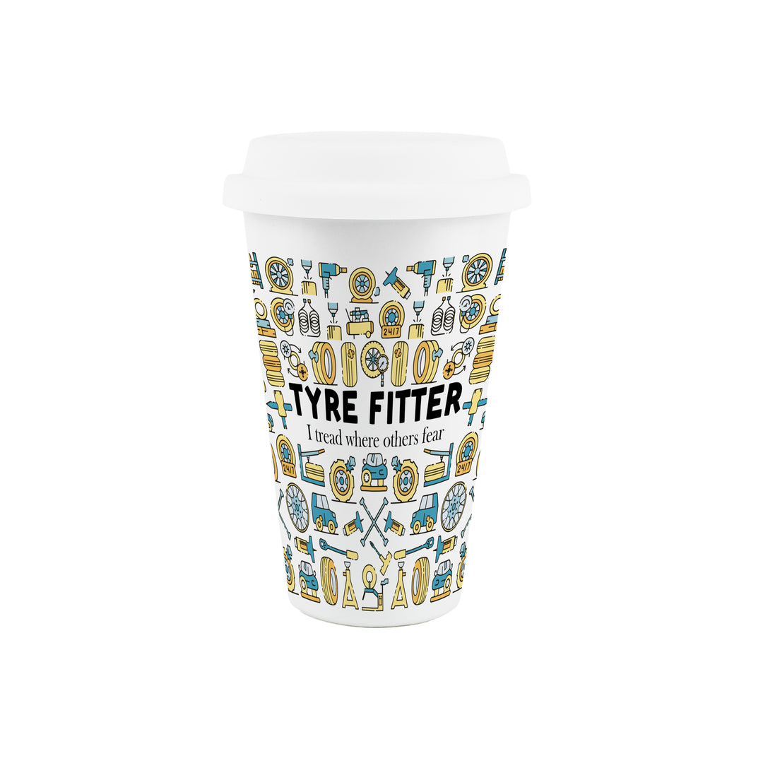 Purely Home Tyre Fitter Ceramic Travel Mug