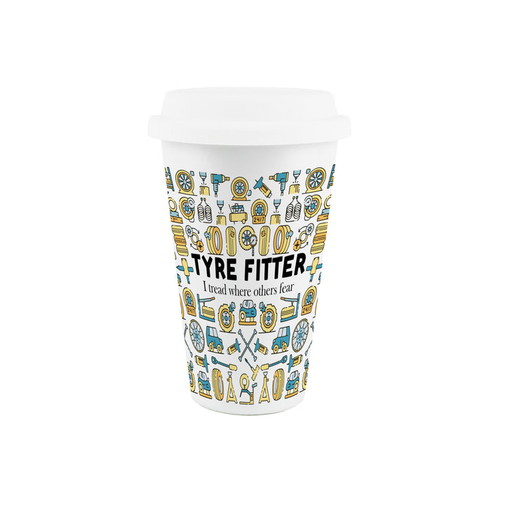 Purely Home Tyre Fitter Ceramic Travel Mug