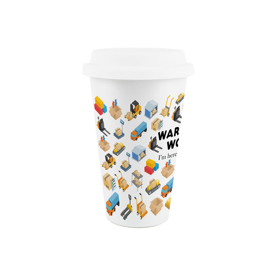 Purely Home Warehouse Worker Ceramic Travel Mug