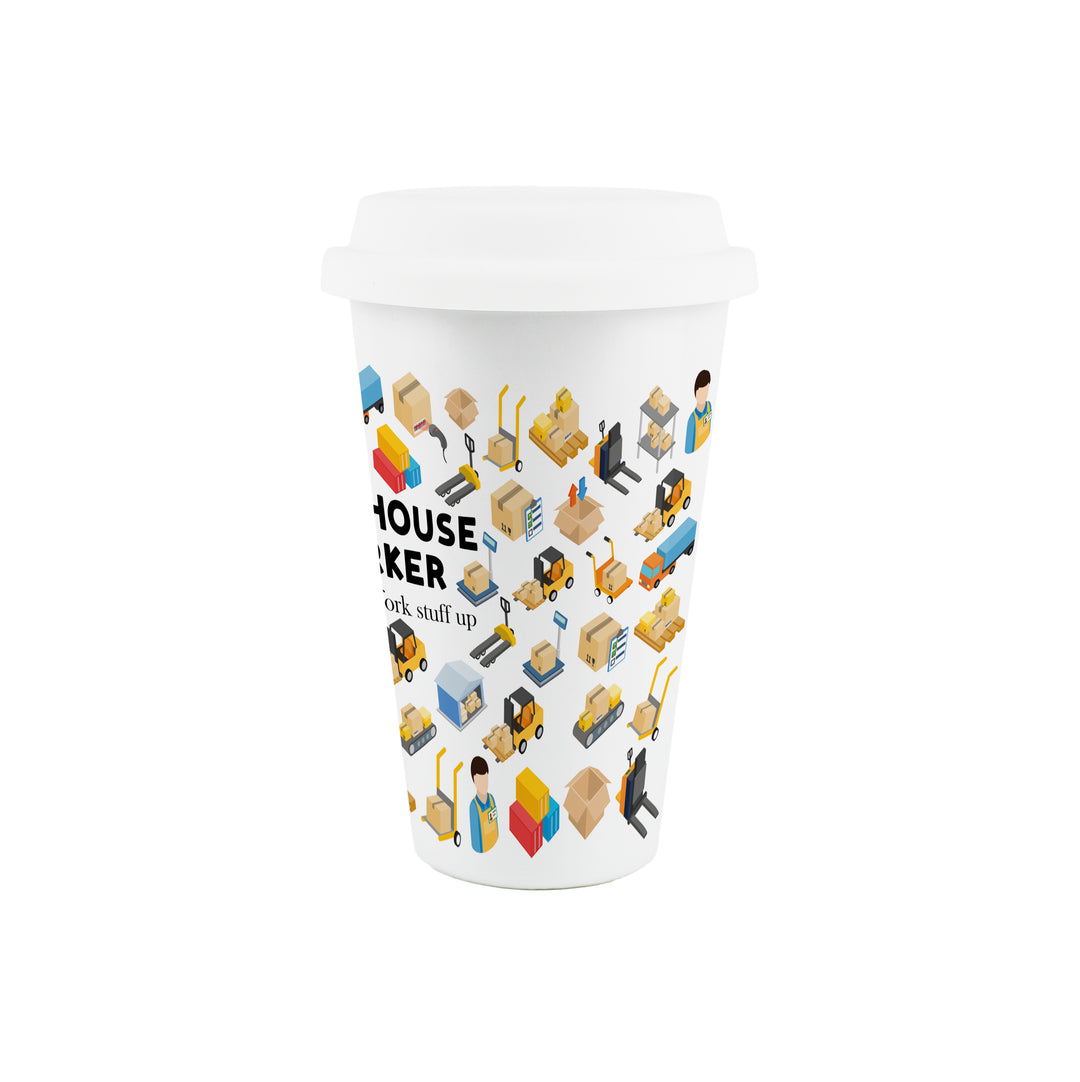 Purely Home Warehouse Worker Ceramic Travel Mug