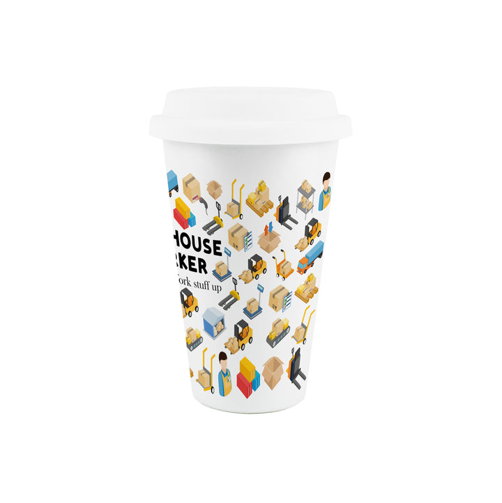 Purely Home Warehouse Worker Ceramic Travel Mug