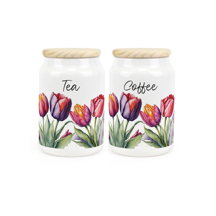 Purely Home Tulips Ceramic Kitchen Canister Sets