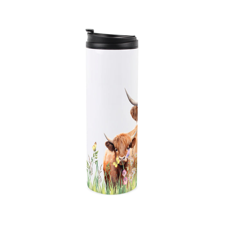 Purely Home Highland Cow & Calf Travel Flask