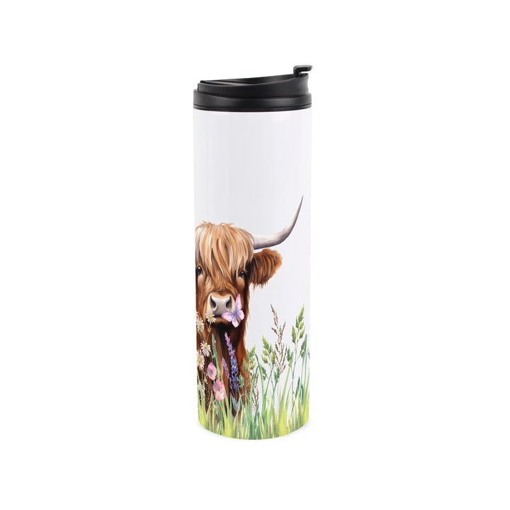 Purely Home Highland Cow & Calf Travel Flask