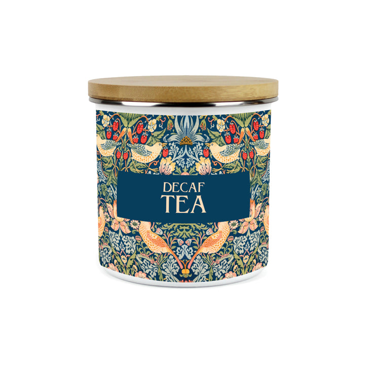 Purely Home Strawberry Thief Enamel Kitchen Canisters - Blue