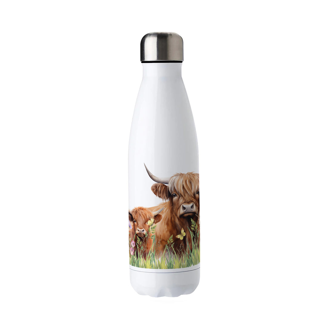 Purely Home Highland Cow & Calf Stainless Steel Water Bottle