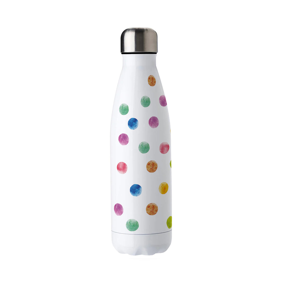 Purely Home Multicoloured Polka Dots Stainless Steel Water Bottle