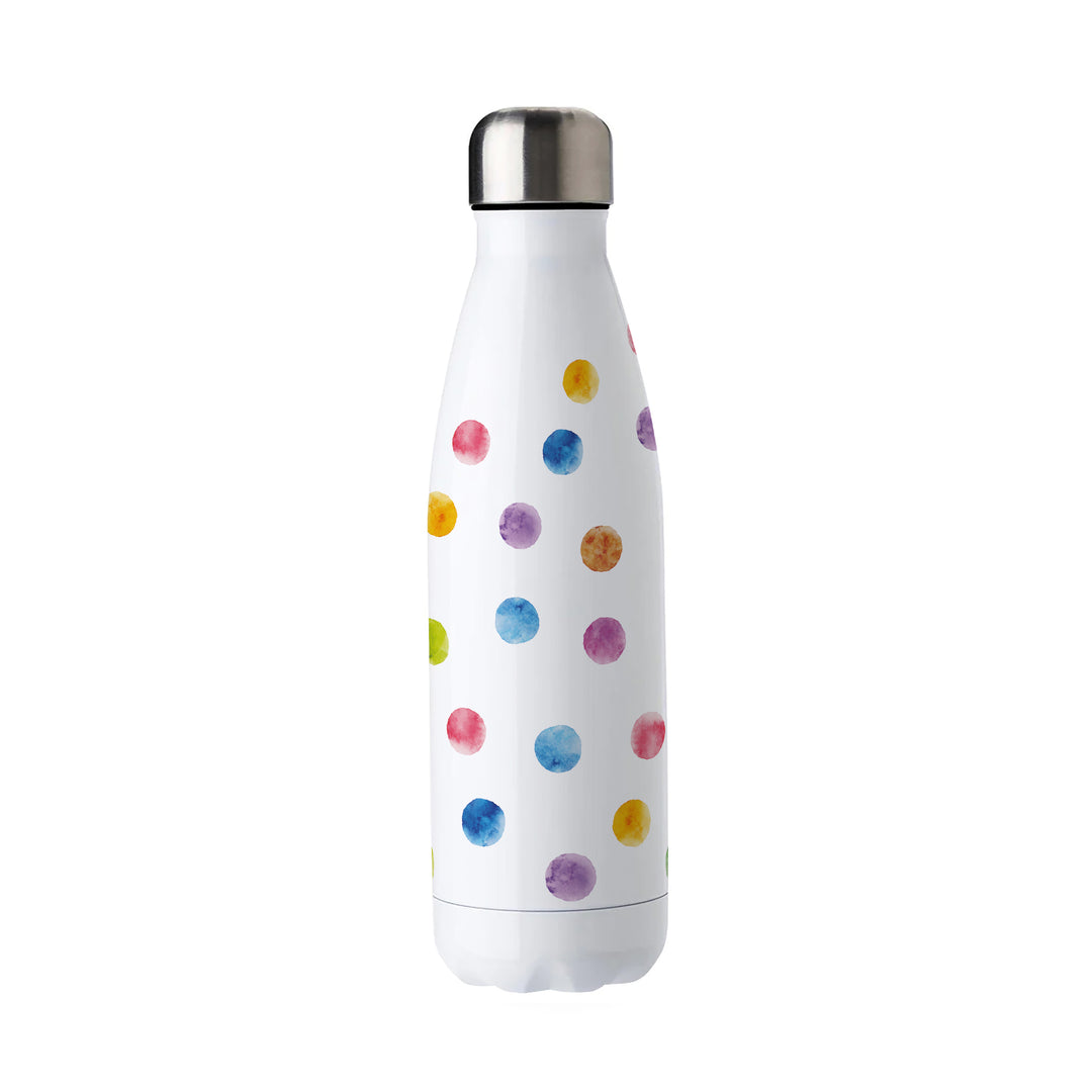 Purely Home Multicoloured Polka Dots Stainless Steel Water Bottle