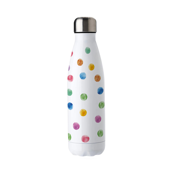 Purely Home Multicoloured Polka Dots Stainless Steel Water Bottle
