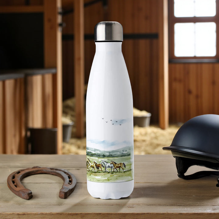 Purely Home Wild Horses Stainless Steel Water Bottle