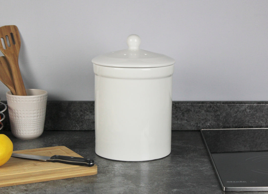 Portland Ceramic Compost Caddy - White