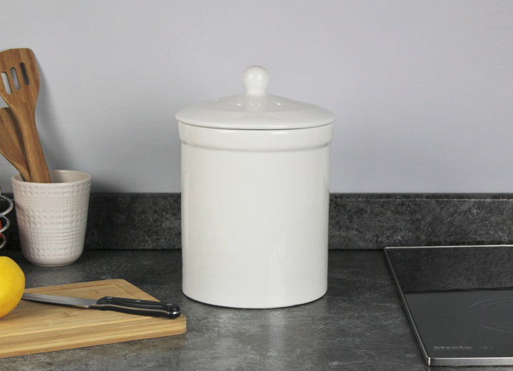 Portland Ceramic Compost Caddy - White
