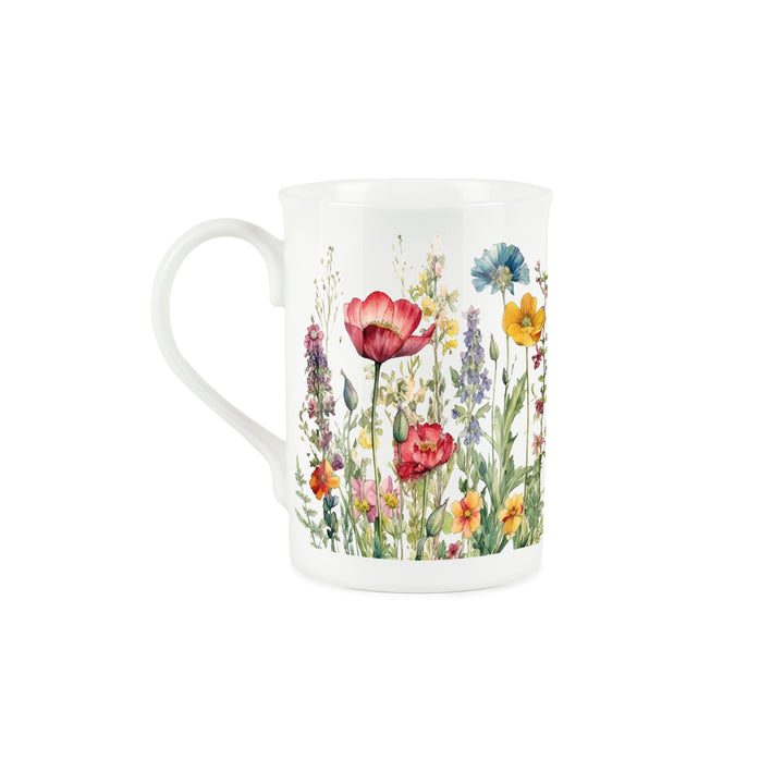 Purely Home Wildflowers Bone China Mugs