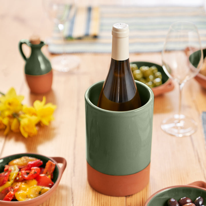Dexam Sintra Terracotta Wine Cooler - Olive Green