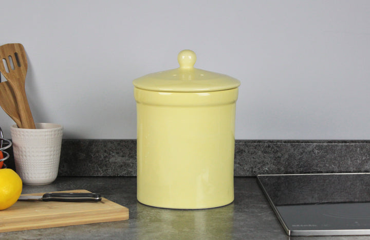 Portland Ceramic Compost Caddy - Pale Yellow