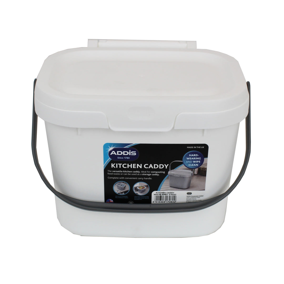 Addis White & Grey Kitchen Caddy - 4.5L Size