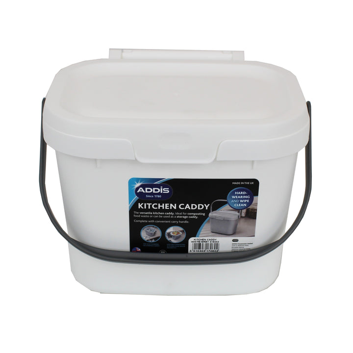 Addis White & Grey Kitchen Caddy - 4.5L Size