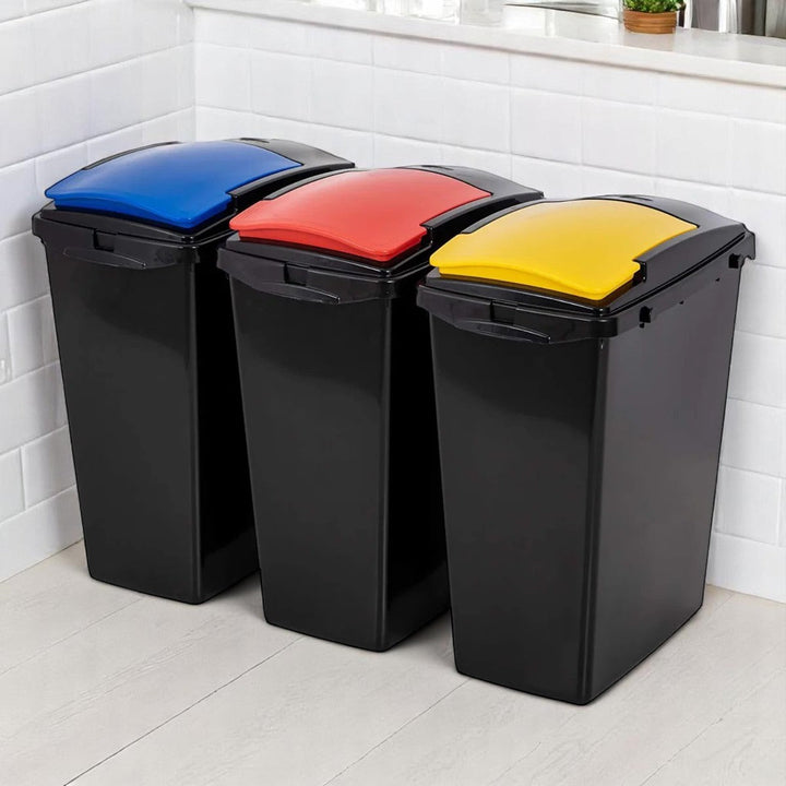 Addis Yellow, Red & Blue Recycling Bins - 40L