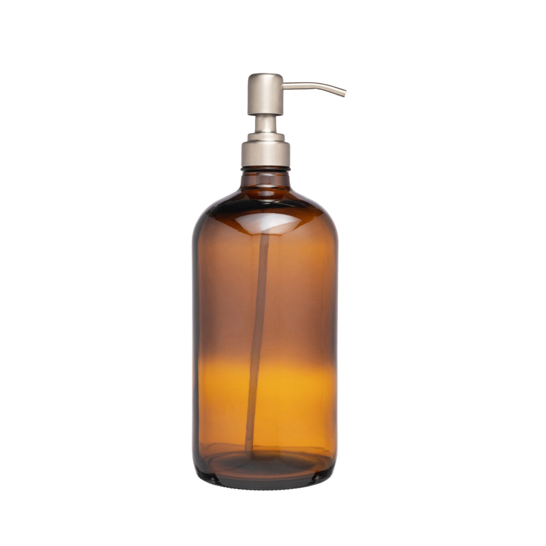Captivate &AGAIN Amber Glass Pump Bottle - 1L