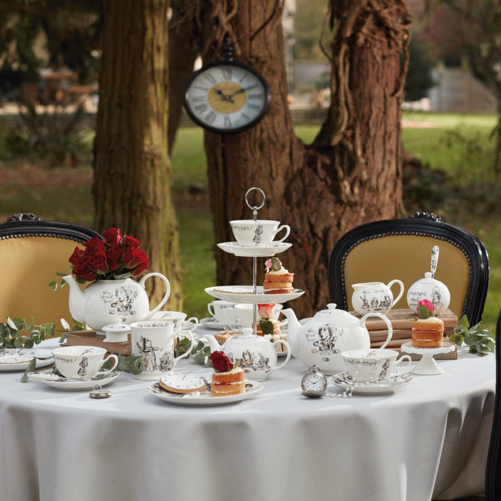 cake plates and teapot serving set