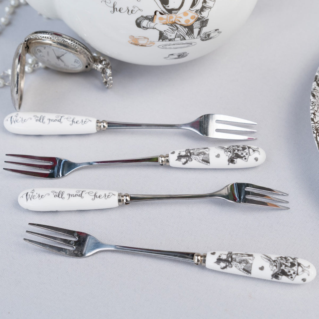 Victoria & Albert Alice in Wonderland Pastry/Cake Forks Set