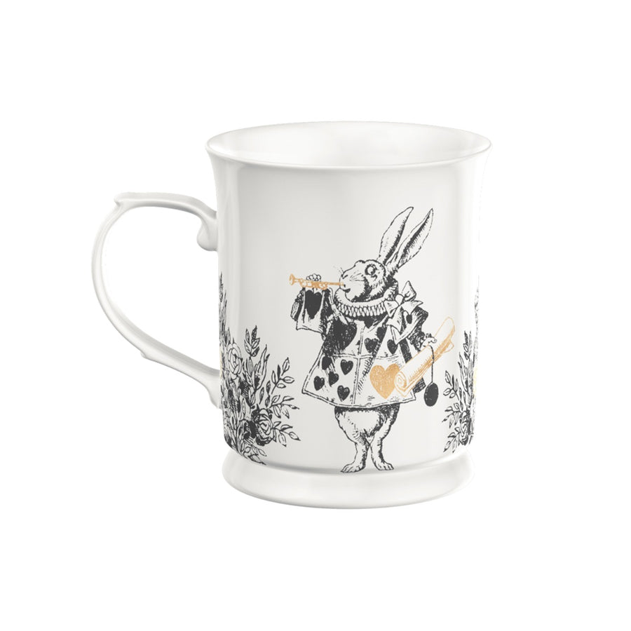 white fine china tankard style mug
