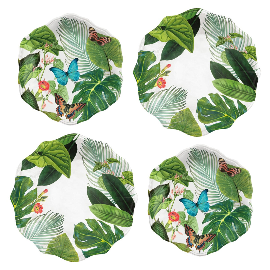 Amazon Floral Melamine Dinner & Side Plate Set