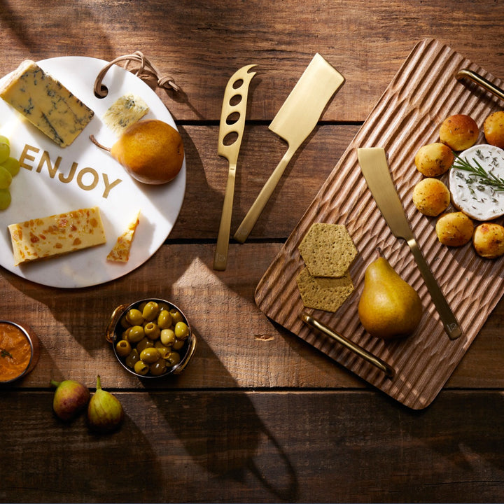 Artesà Brass Coloured Cheese Knives Set
