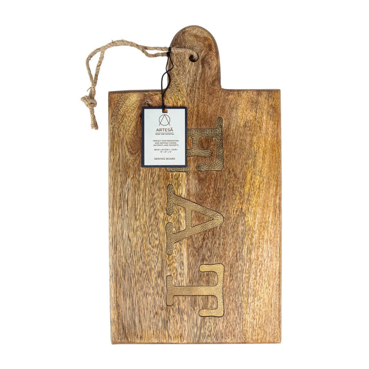  featuring text reading 'EAT' in brass-coloured lettering.