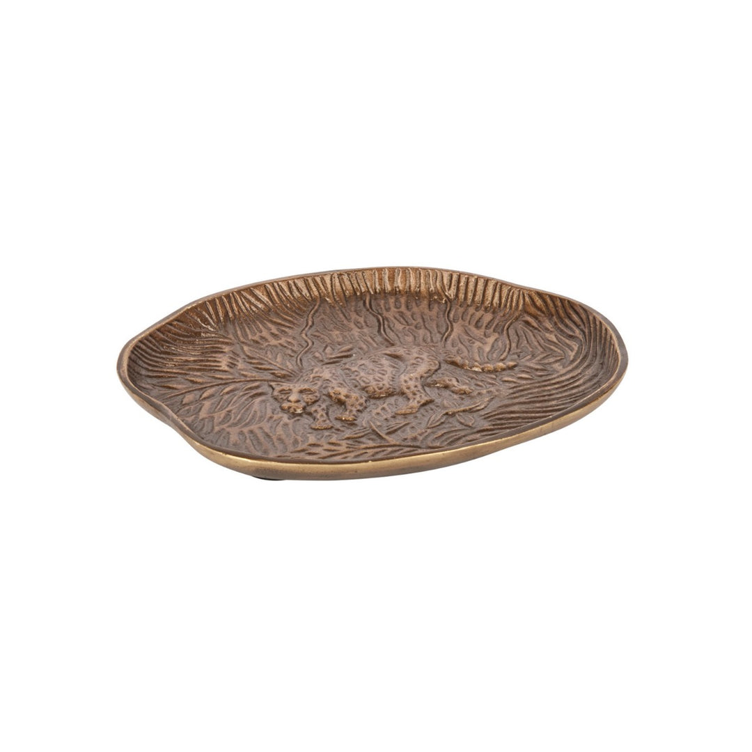 with embossed leopard design.