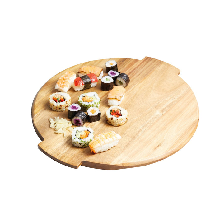 Rotating serving board made from wod