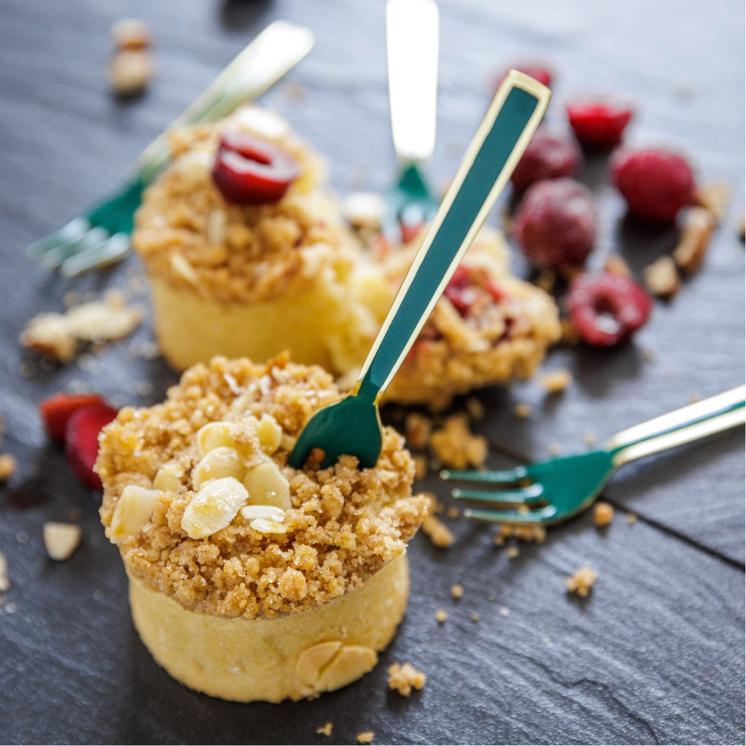 Artesà Green & Gold Mini Serving Forks
