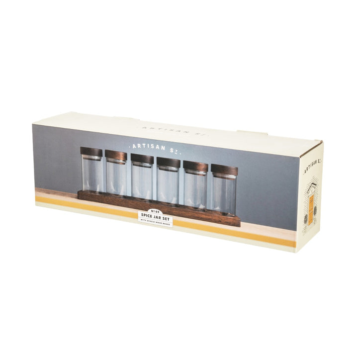 Captivate Artisan Street Spice Jars & Display Board Set