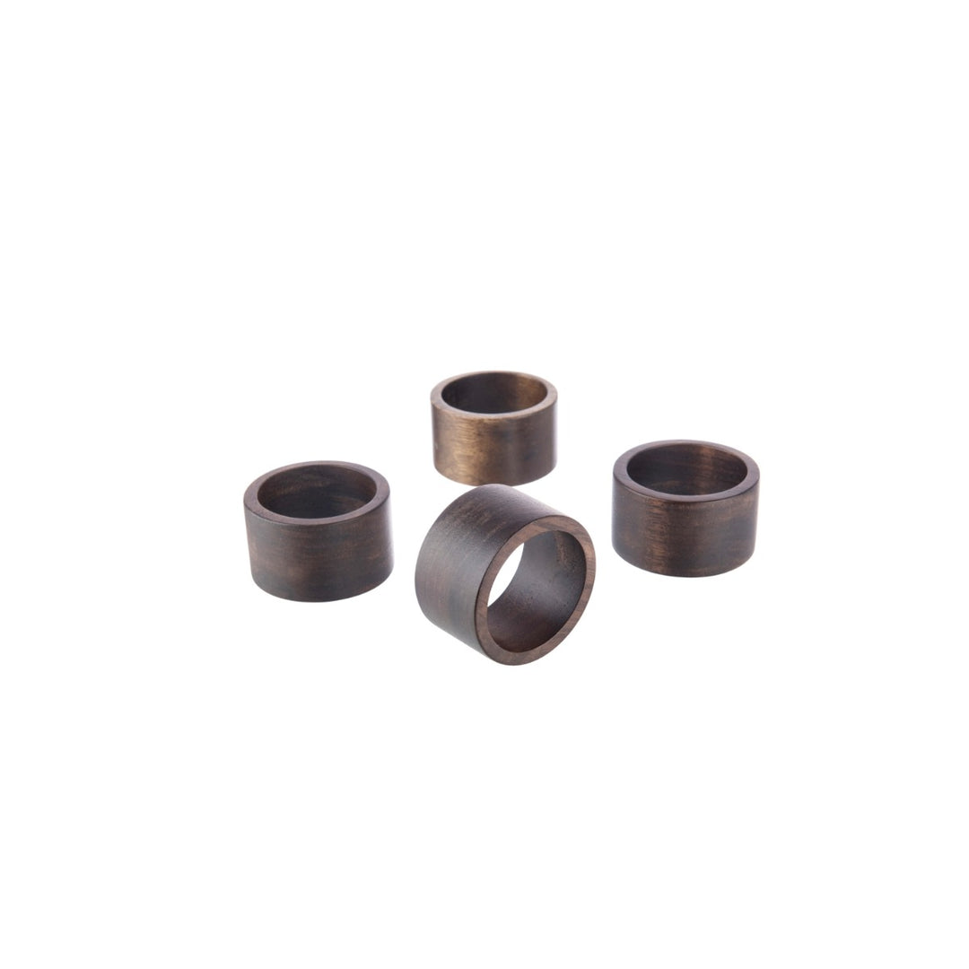 Captivate Artisan Street Acacia Wood Napkin Rings