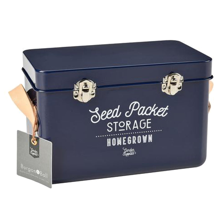 Burgon & Ball Seed Packets Storage Tin - Atlantic Blue