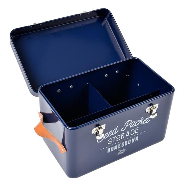 Burgon & Ball Seed Packets Storage Tin - Atlantic Blue