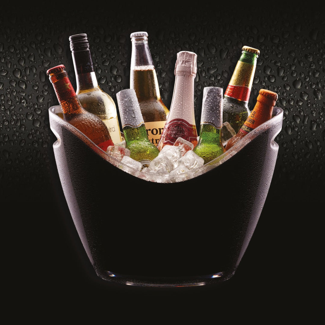 BarCraft Black Acrylic Large Drinks Cooler