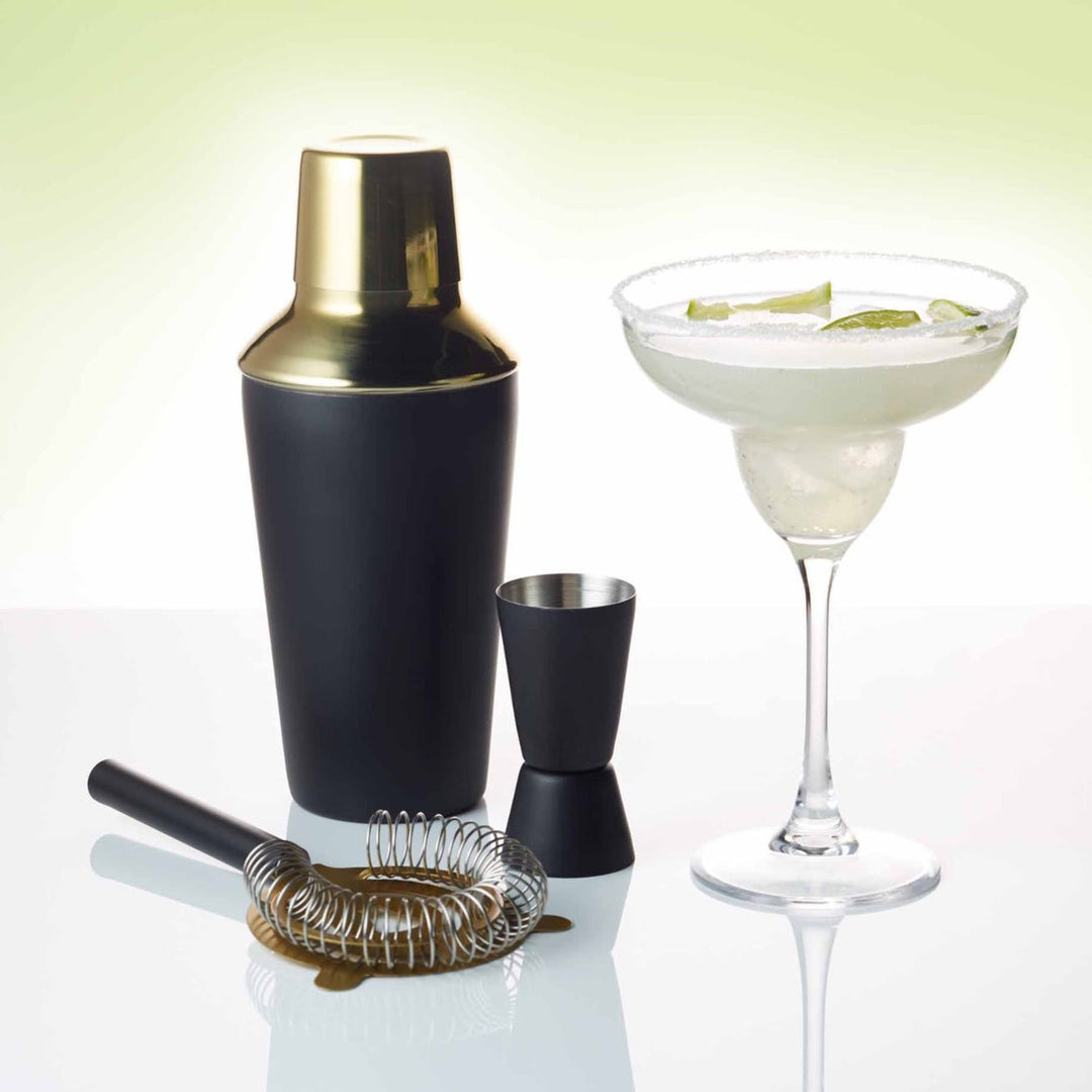 BarCraft Black & Brass Cocktail Set