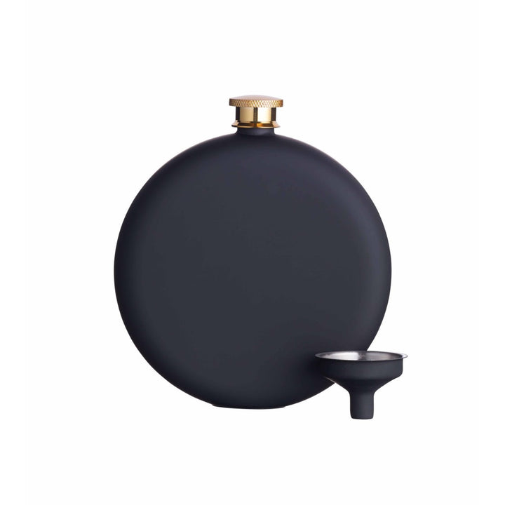 BarCraft Matte Black Hip Flask