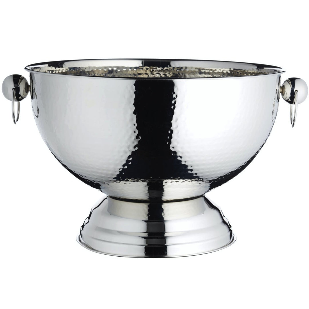 BarCraft Hammered- Steel Silver Champagne Bowl