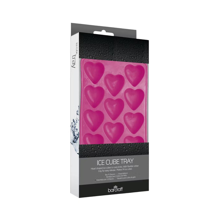 BarCraft Flexible Heart Ice Cube Tray