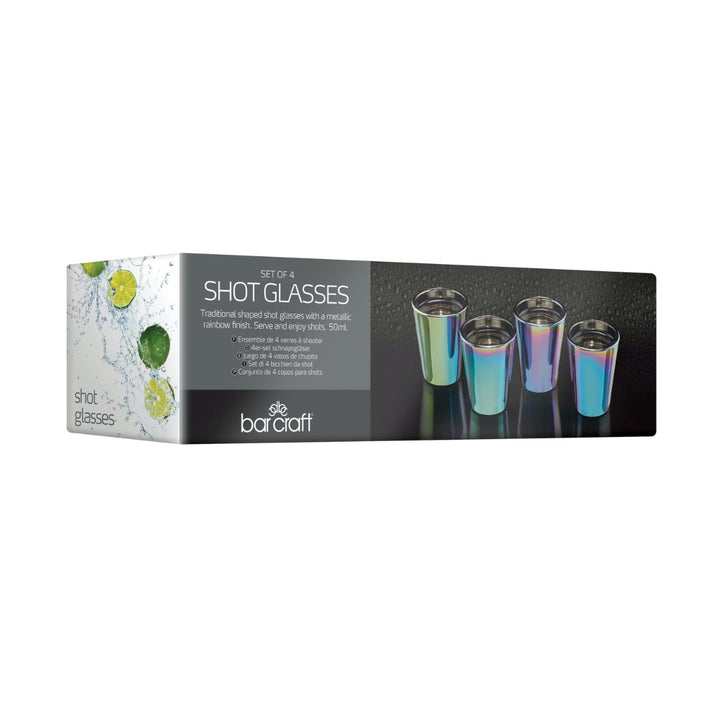 BarCraft Metallic Rainbow Shot Glasses