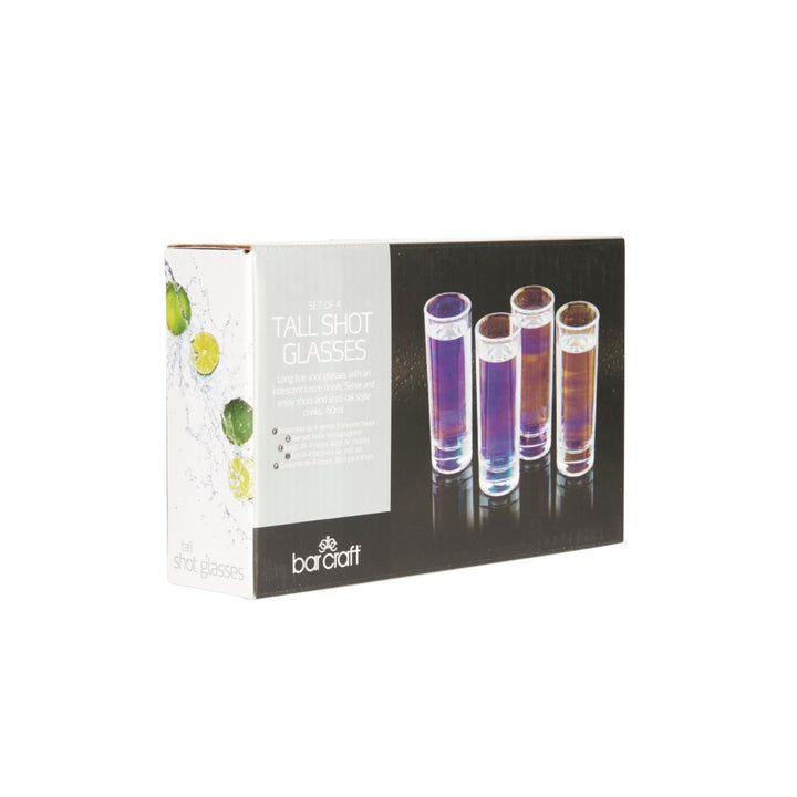 BarCraft Iridescent Tall Shot Glasses Set