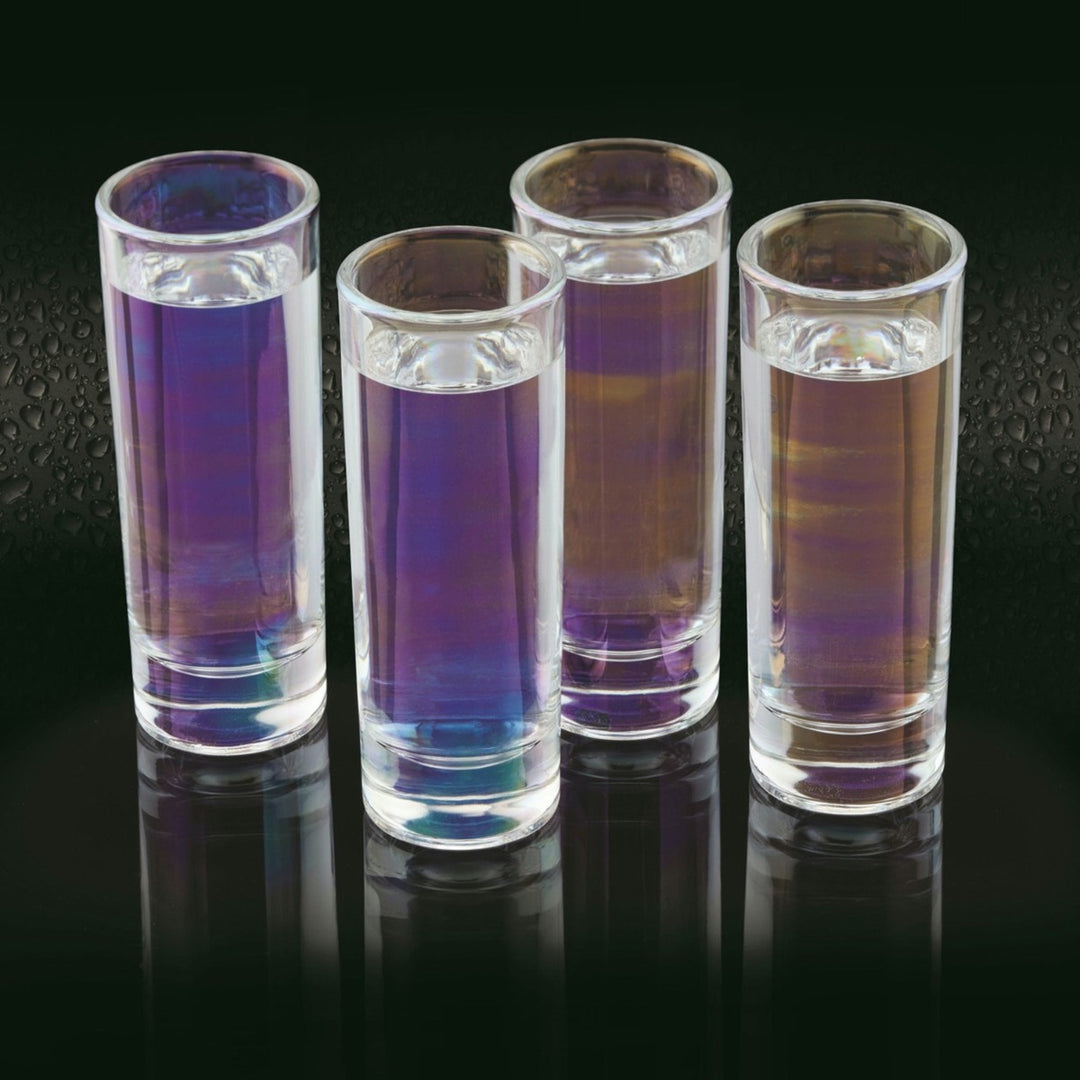 BarCraft Iridescent Tall Shot Glasses Set