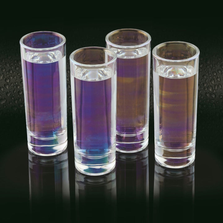 BarCraft Iridescent Tall Shot Glasses Set