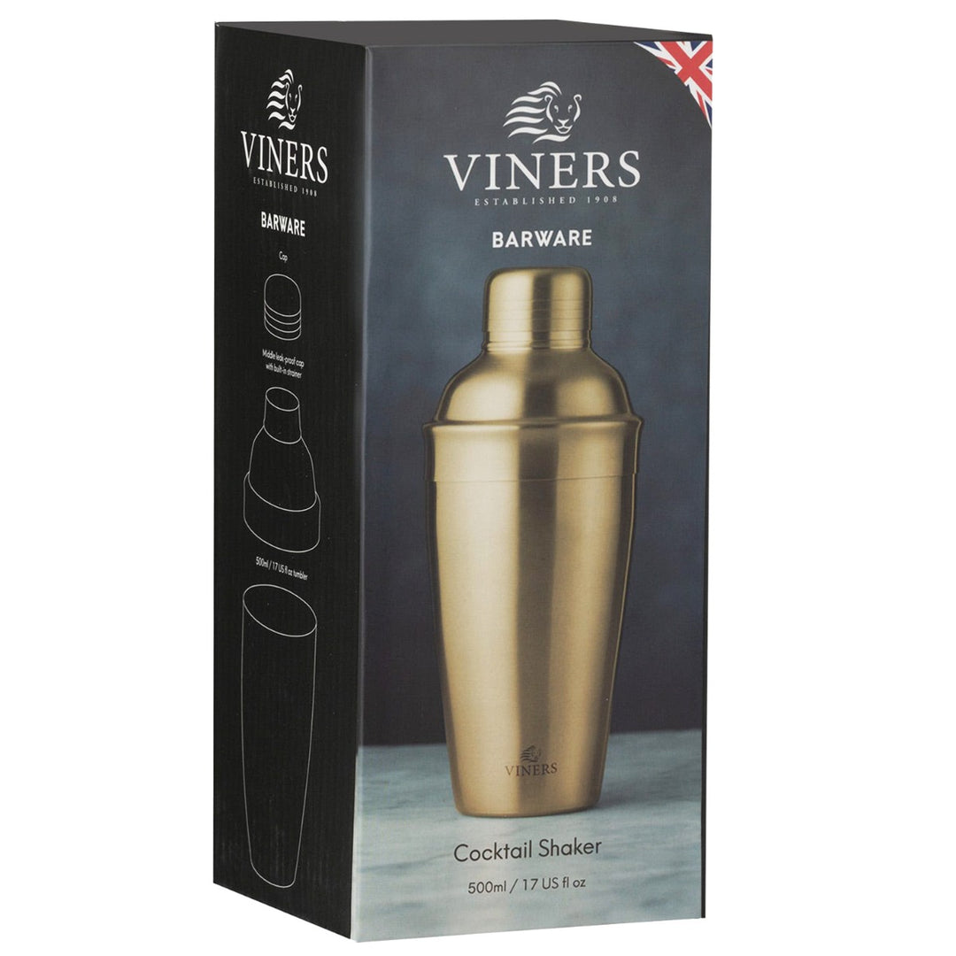 Viners Barware Gold Cocktail Shaker