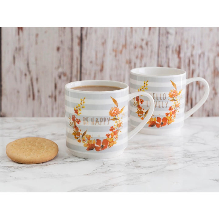 Creative Tops Stacking Slogan Mugs - Set of 2